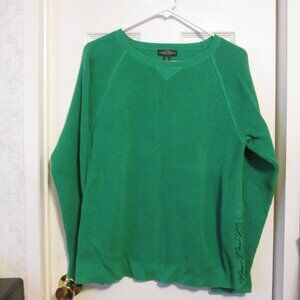 Lauren Jeans Co. Women's Green Pullover Waffle Knit Top Size XL